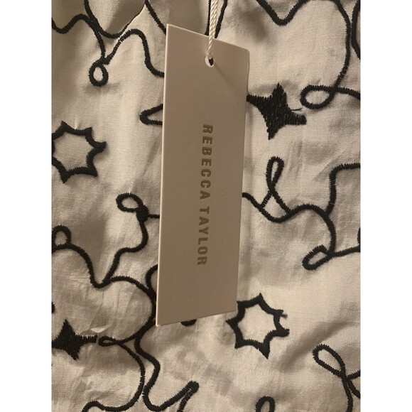 🔥HP🔥NWT Rebecca Taylor Floral Embroidered Sleeveless Silk Blend Sleeveless Top - Picture 9 of 10